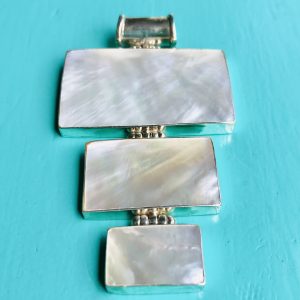 Mother of Pearl 3 Rectangles Large Pendant
