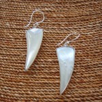 Mother of Pearl Horn shaped Earrings
