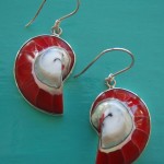 Nautilus Earrings Red