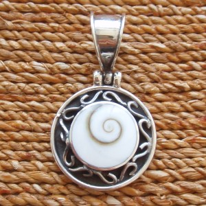 Shiva Eye Pendant with Fancy Silver