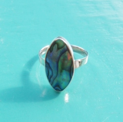 oval abalone ring