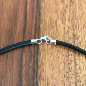 Leather Necklace with Sterling Silver Clasp