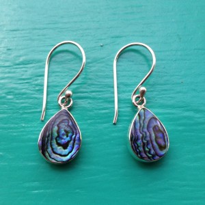 Abalone teardrop earrings