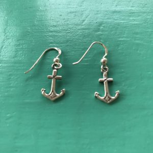 Sterling Silver Anchor Drop Earrings