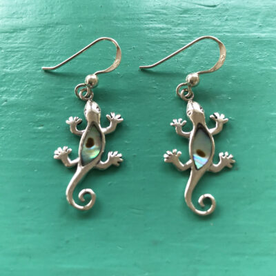Gecko Abalone Drop Earrings