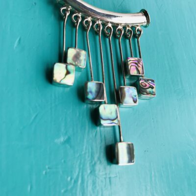 Abalone multi squares pendant