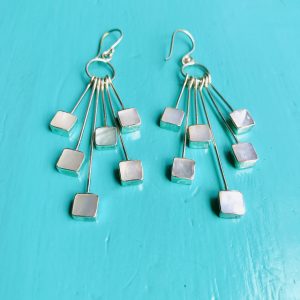 Mother of Pearl Multi Squares Earrings