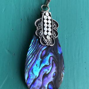 Abalone Pendant with Fancy Silver Top